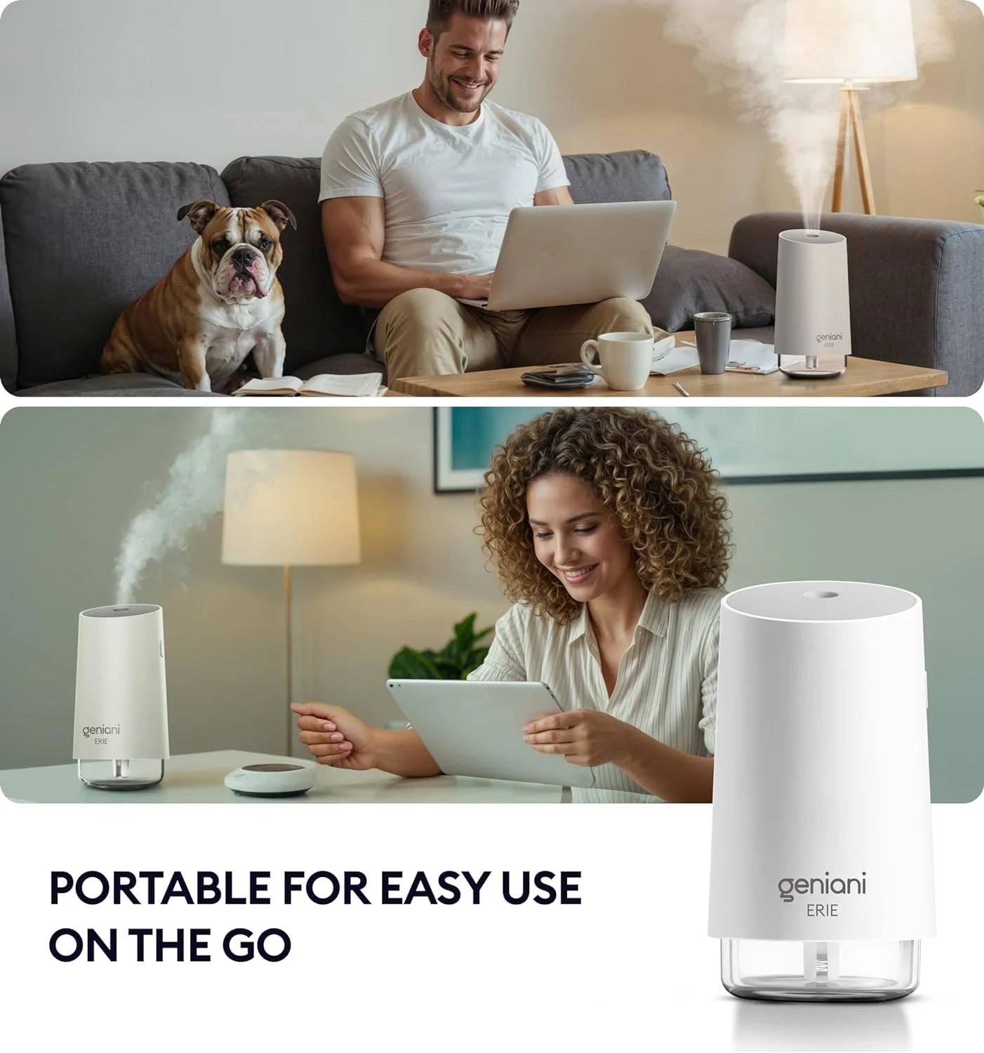 Portable Cool Mist Humidifier Compact, Silent, and Multi-Purpose