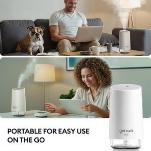 Portable Cool Mist Humidifiers for Bedroom & Office - Ultrasonic Humidifier for Home, Baby, Small Room with Auto Shut Off, 250ML Easy to Clean Water Tank