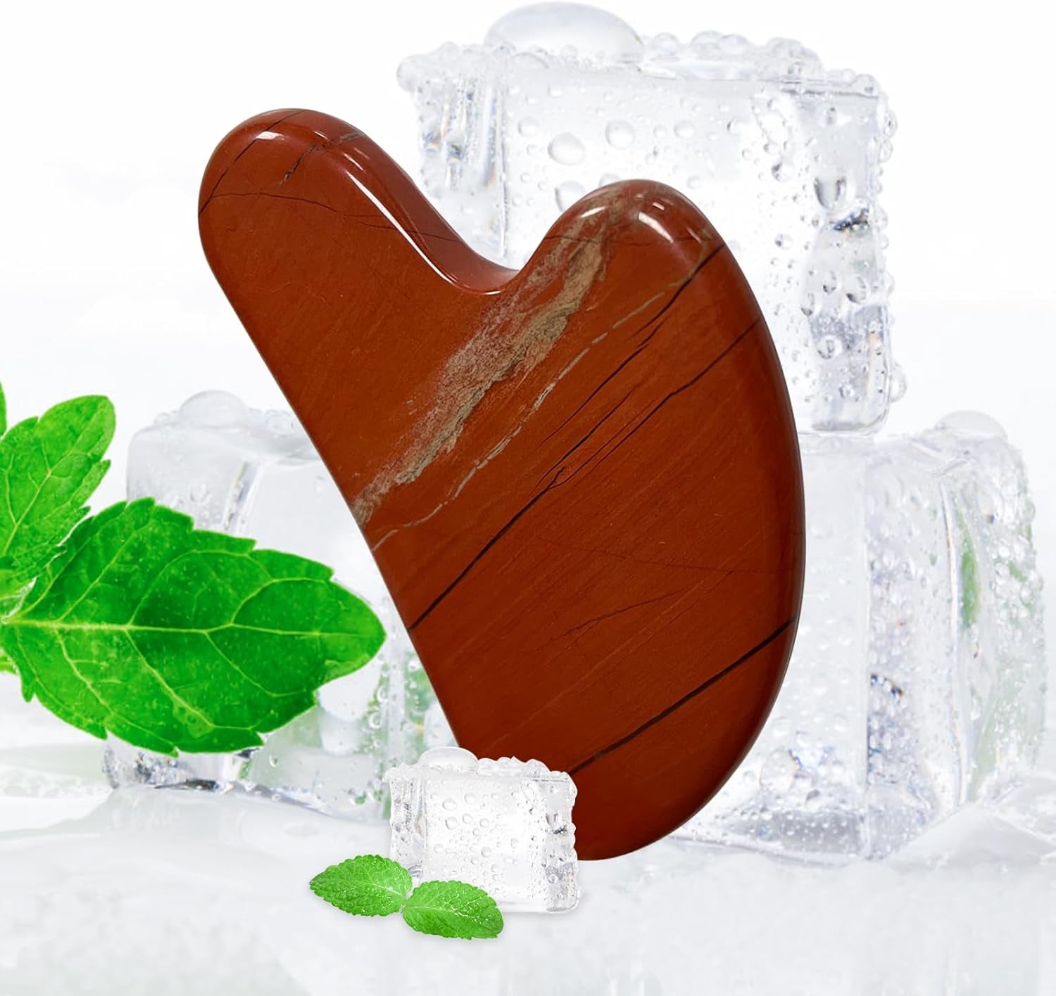 Gua Sha Facial Tools for Skin Care Massage Tools for Self Care Jade Body Guasha Stone Spa Kit Face Sculpting Tool for Beauty Puffiness Reduction Muscle Tension Relief Jawline Sculptor Green