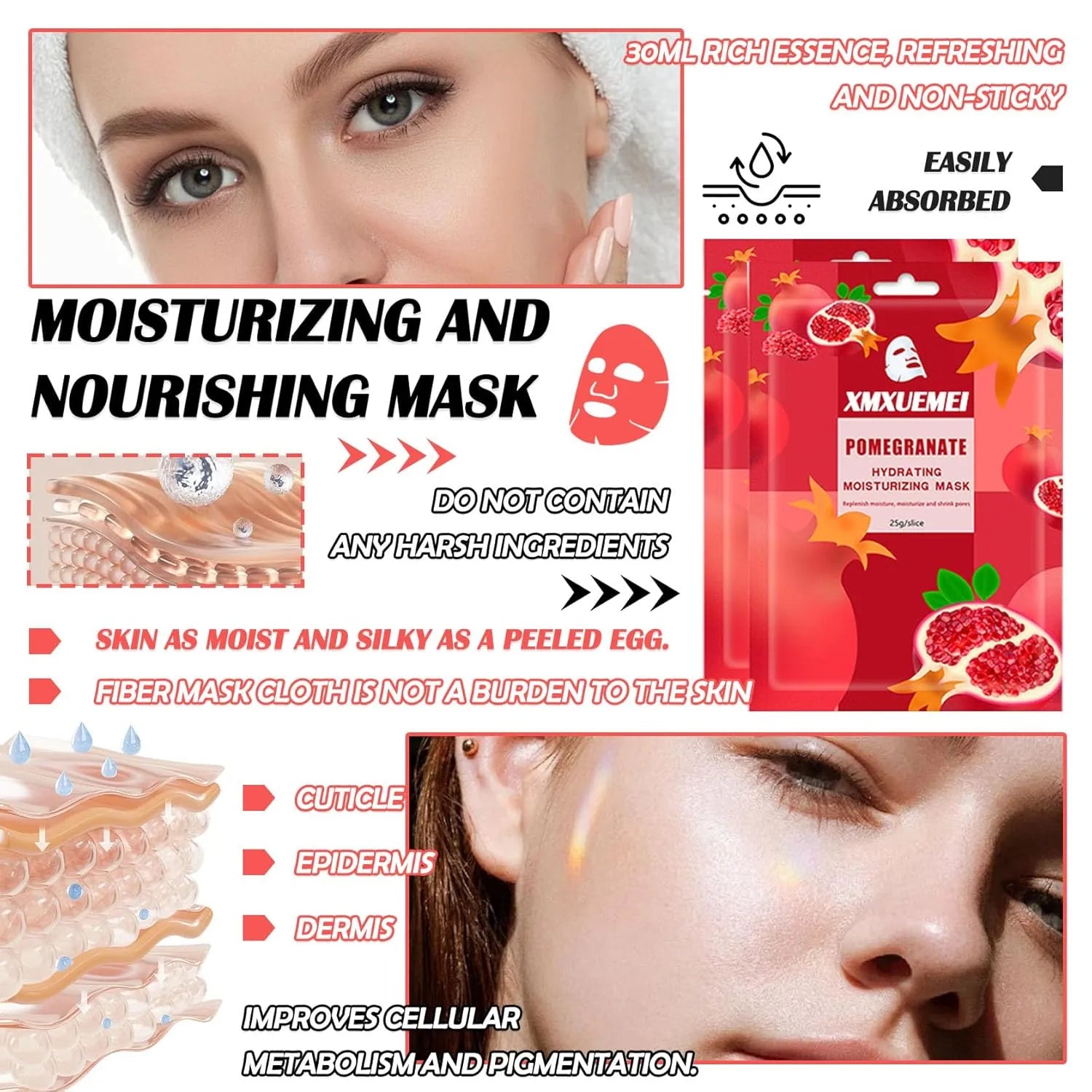 Premium Hydrating Facial Sheet Mask for Daily Use