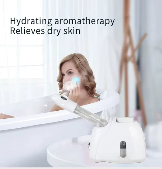 Facial Hot Spray Steamer with Extendable Arm Steaming Warm Mist Humidifier for Face Spa Sinuses Moisturizing, Home Use or Salon