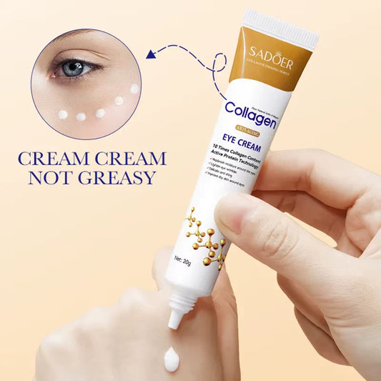 SADOER Collagen Eye Cream Anti Dark Circles Eye Bags Firming Moisturizer
