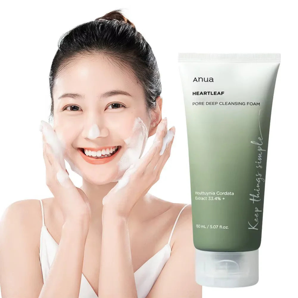 Korean Deep Cleaning Facial Cleanser Moisturizing Refreshing Oil Control Not Tight Cleanser Dense Foam Skin Care 150Ml
