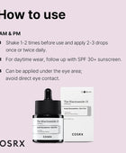 Cosrx skincare product with usage instructions on a pink background