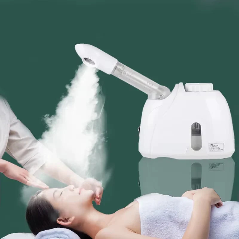 Facial Hot Spray Steamer with Extendable Arm Steaming Warm Mist Humidifier for Face Spa Sinuses Moisturizing, Home Use or Salon