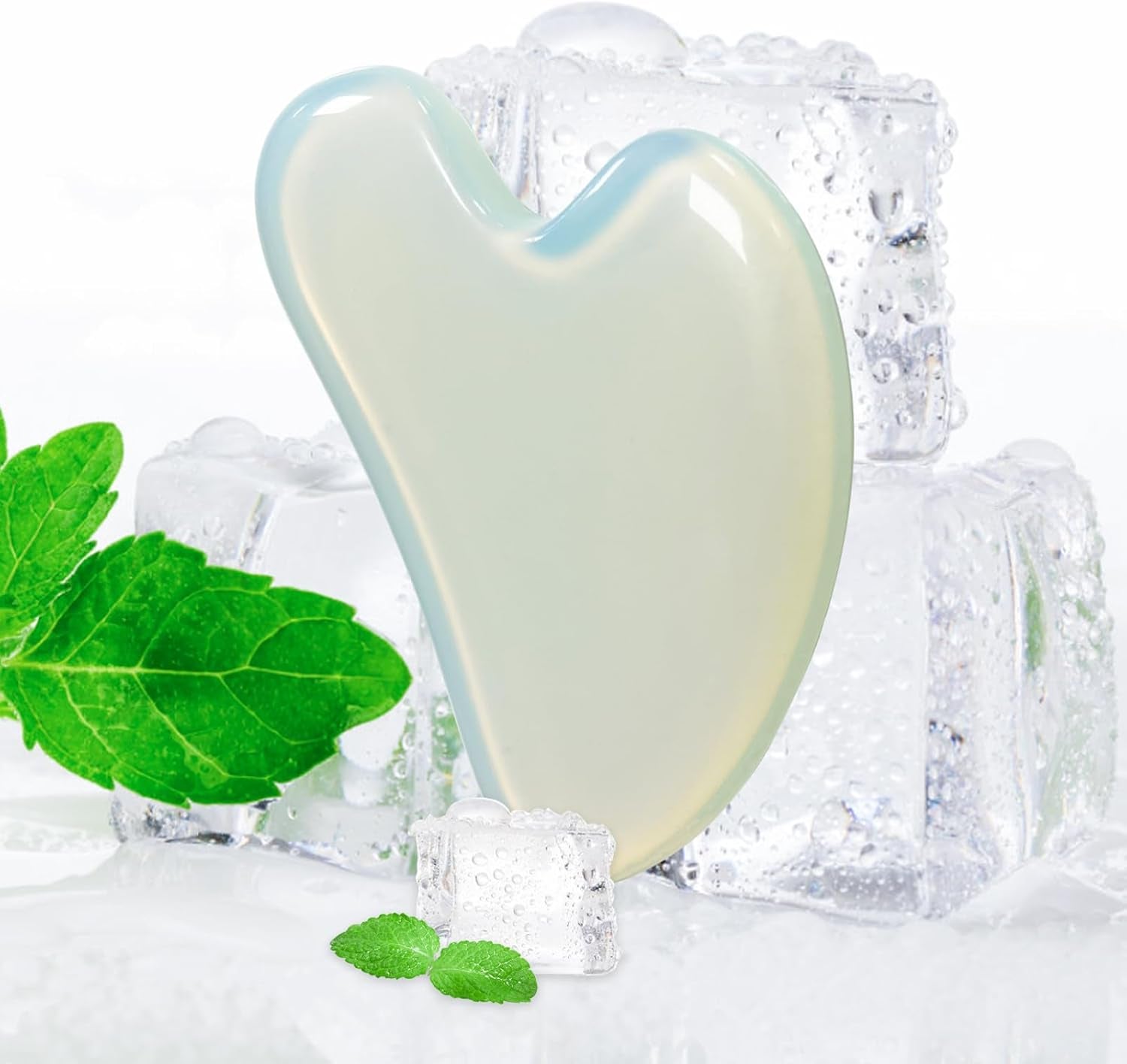Gua Sha Facial Tools for Skin Care Massage Tools for Self Care Jade Body Guasha Stone Spa Kit Face Sculpting Tool for Beauty Puffiness Reduction Muscle Tension Relief Jawline Sculptor Green