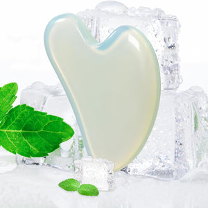 Gua Sha Facial Tools for Skin Care Massage Tools for Self Care Jade Body Guasha Stone Spa Kit Face Sculpting Tool for Beauty Puffiness Reduction Muscle Tension Relief Jawline Sculptor Green