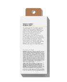 Product packaging with text on a white background