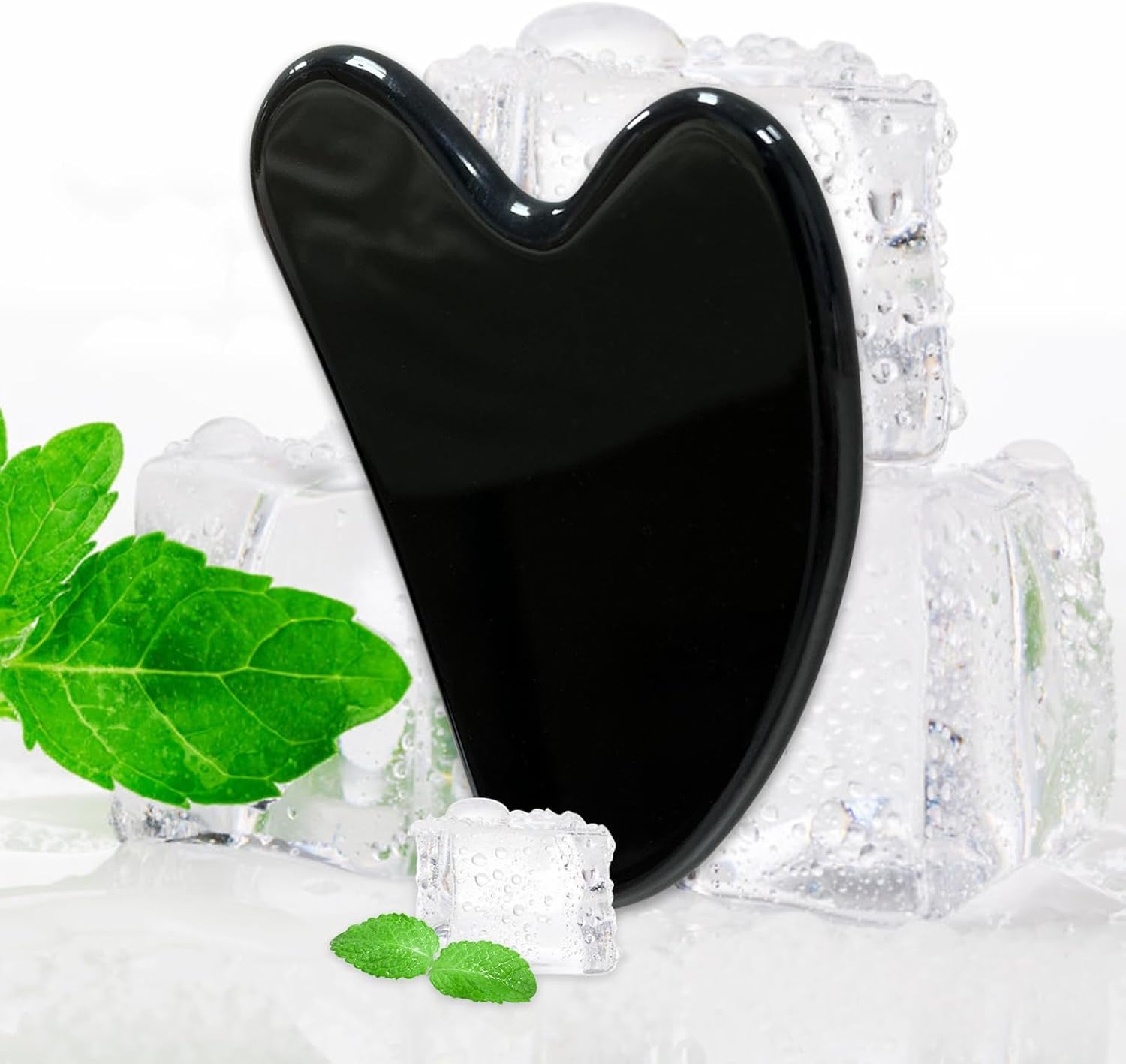 Gua Sha Facial Tools for Skin Care Massage Tools for Self Care Jade Body Guasha Stone Spa Kit Face Sculpting Tool for Beauty Puffiness Reduction Muscle Tension Relief Jawline Sculptor Green