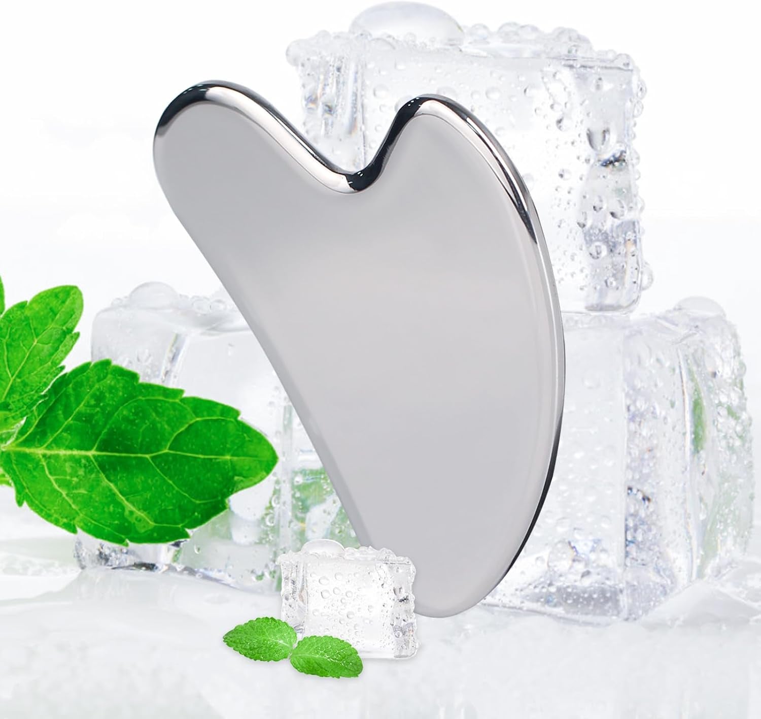 Gua Sha Facial Tools for Skin Care Massage Tools for Self Care Jade Body Guasha Stone Spa Kit Face Sculpting Tool for Beauty Puffiness Reduction Muscle Tension Relief Jawline Sculptor Green