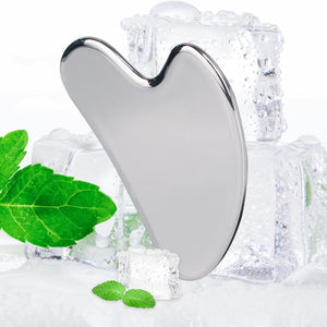Gua Sha Facial Tools for Skin Care Massage Tools for Self Care Jade Body Guasha Stone Spa Kit Face Sculpting Tool for Beauty Puffiness Reduction Muscle Tension Relief Jawline Sculptor Green