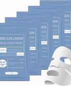 Bio-Collagen Real Deep Mask packaging with a white mask on a white background