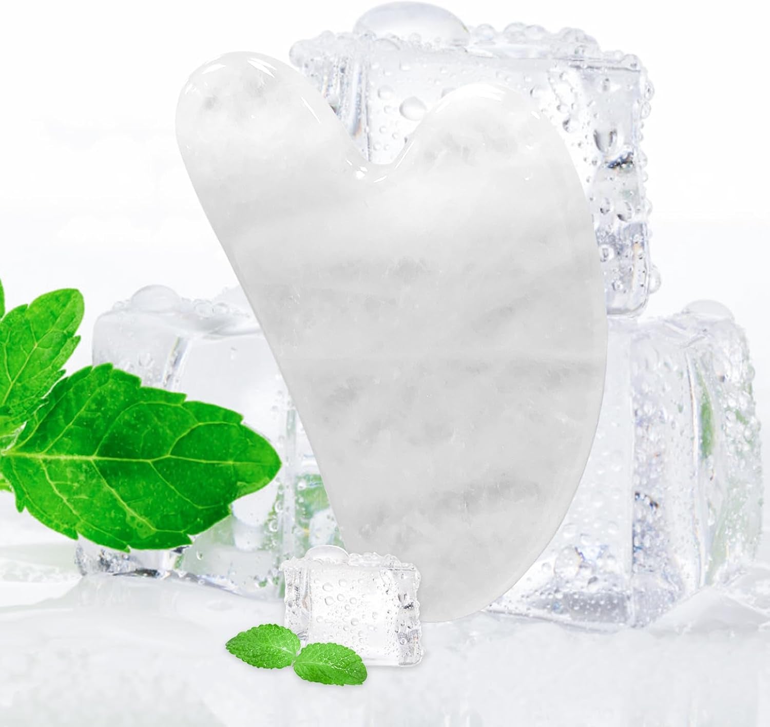 Gua Sha Facial Tools for Skin Care Massage Tools for Self Care Jade Body Guasha Stone Spa Kit Face Sculpting Tool for Beauty Puffiness Reduction Muscle Tension Relief Jawline Sculptor Green