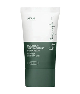 Anua Heartleaf Silky Moisture Sun Cream SPF50 Plus Lightweight Daily Sunscreen