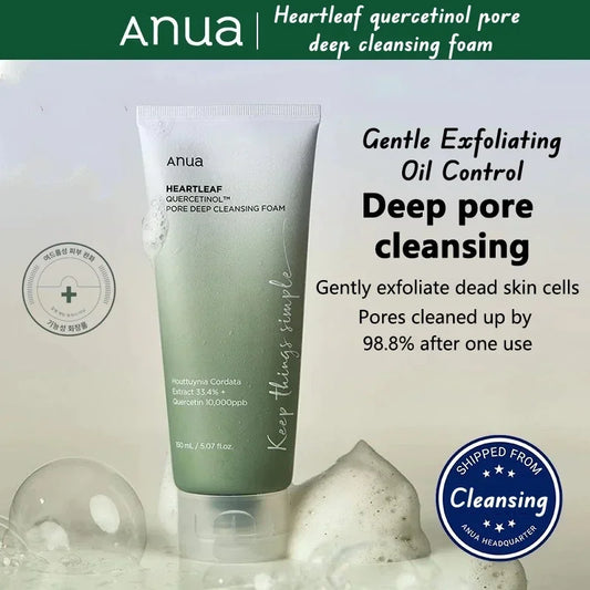 Anua Heartleaf Quercetinum Cleanser 150ml Gentle Pore Cleanser for Sensitive Skin