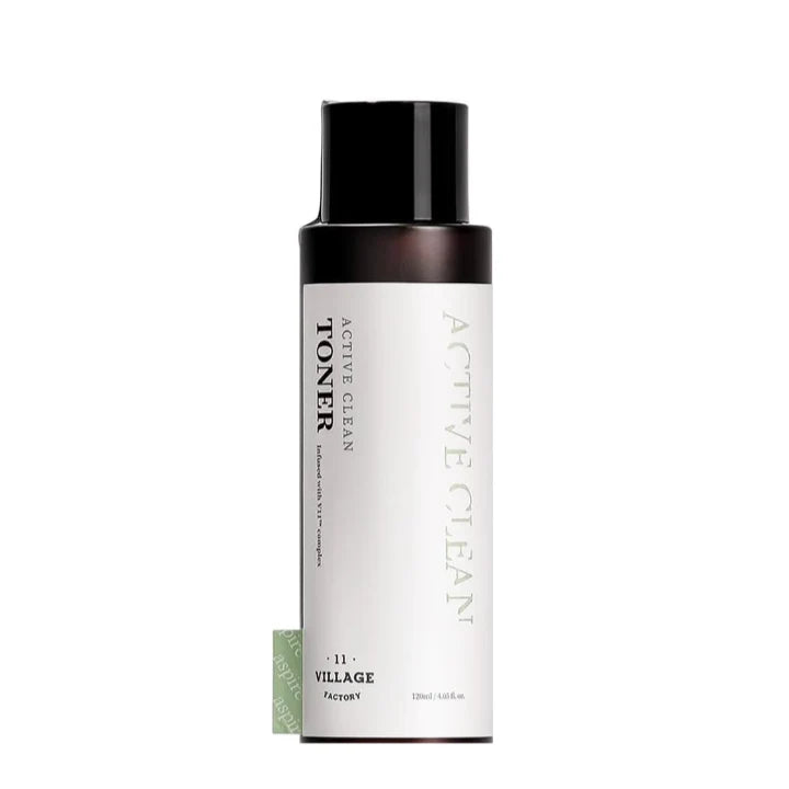 Toner bottle with black cap and white label on a white background