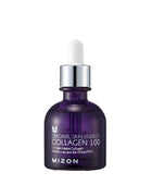Mizon Collagen 100 skincare serum bottle on a white background