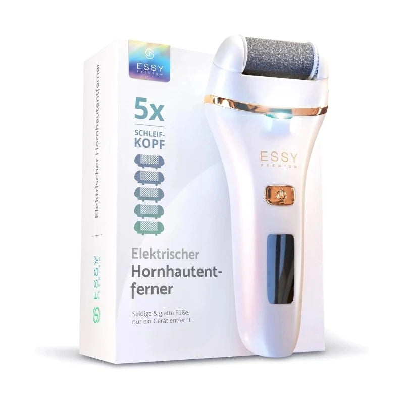 Electric Callus Remover – Rechargeable Foot Care Pedicure Set with 5 Replacement Rollers