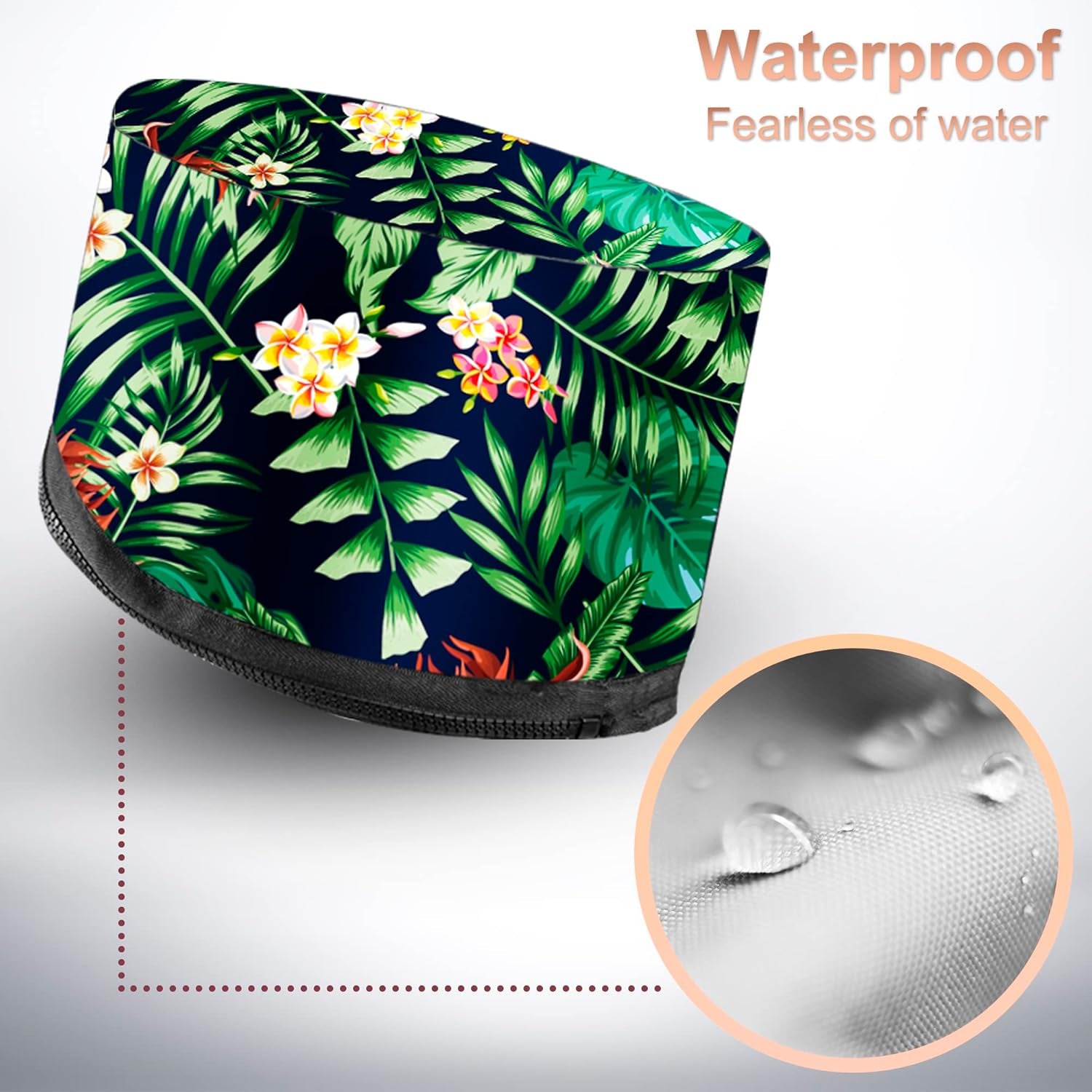 Heat Cap for Deep Conditioning,  Thermal Cap for Hair Steamer Cap for Natural Hair Portable Electric Heat Hair Spa Cap for Home Use Pattern (Floral Print)