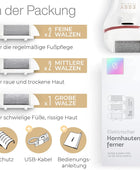 Electric Callus Remover – Rechargeable Foot Care Pedicure Set with 5 Replacement Rollers
