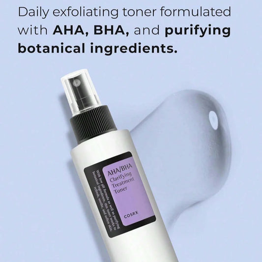 COSRX AHA/BHA Treatment Toner 5.07 Fl.Oz/ 150Ml, Facial Exfoliating Spray for Whiteheads, Pores, & Uneven Skin, Korean Toner, Not Tested on Animals, No Parabens, No Sulfates, Korean Skin Care