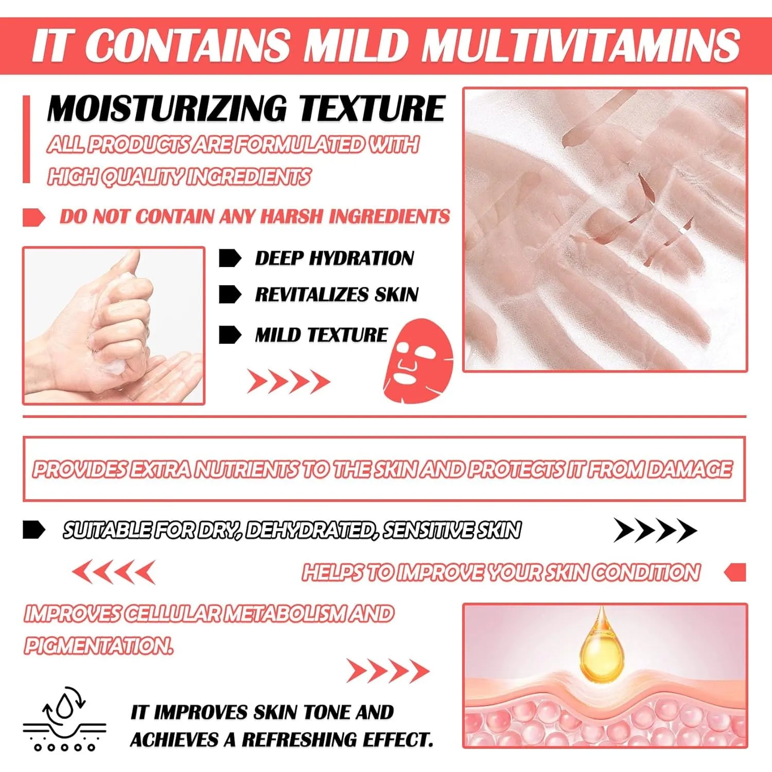 Premium Hydrating Facial Sheet Mask for Daily Use