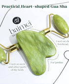 Gua Sha Set and Jade Roller, Jade Gua Sha & Face Rollers for Women, Self Care Gifts for Women, Body Muscle Relaxing, Improve Eye Puffiness, Skin Care Gift