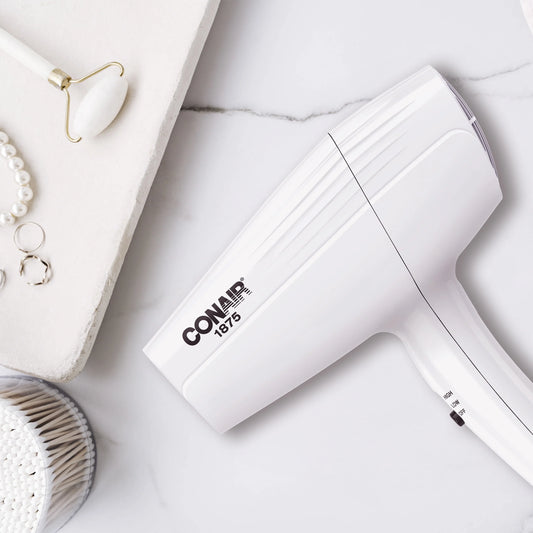 Conair 1875 Watt Mid-Size Hair Dryer - Powerful Drying & Styling for All Hair Types
