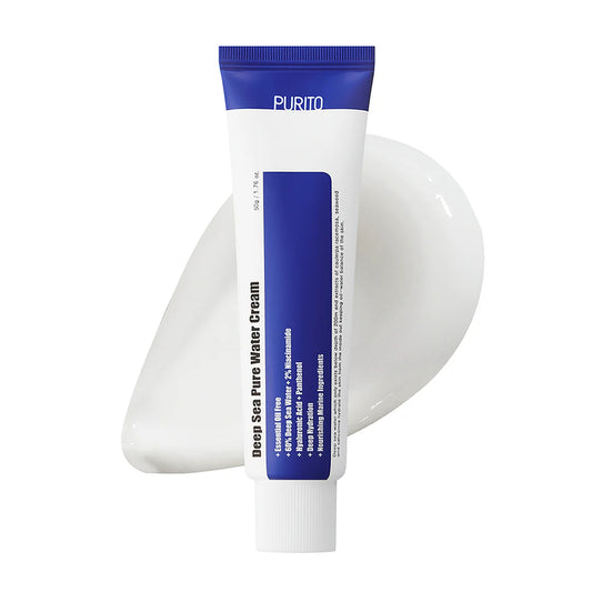 Purito Deep Sea Pure Water Cream tube on a white background