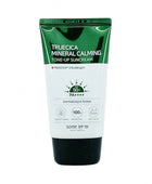 Tube of Truecica Mineral Calming Tone-Up Suncream on a white background